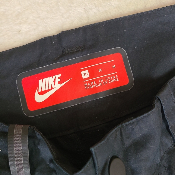 Nike Mens lightweight black jogger pants cotton blend Size M / 30 - Picture 4 of 5